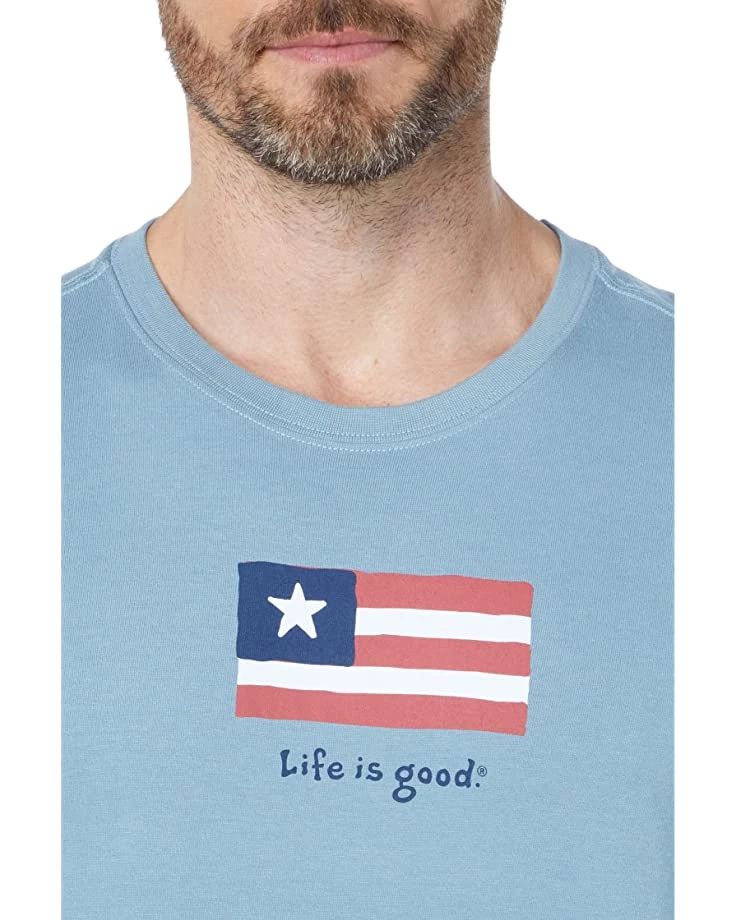 Life is Good Shirts & Tops Three Stripe Flag Crusher™ Tee 5 Life is Good Shirts & Tops Three Stripe Flag Crusher™ Tee - Image 3