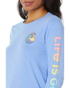 Life is Good Shirts & Tops Happiness Comes Long Sleeve Crusher-Lite™ Tee -Life is Good Sales Store 81Xr8GAo2L. AC SR736920