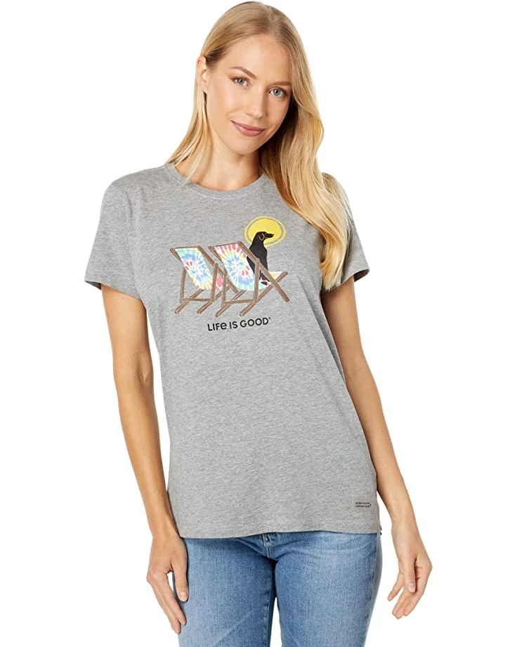 Life is Good Shirts & Tops Tie-Dye Dog Beach Chairs Crusher™ Tee 7 Life is Good Shirts & Tops Tie-Dye Dog Beach Chairs Crusher™ Tee - Image 5