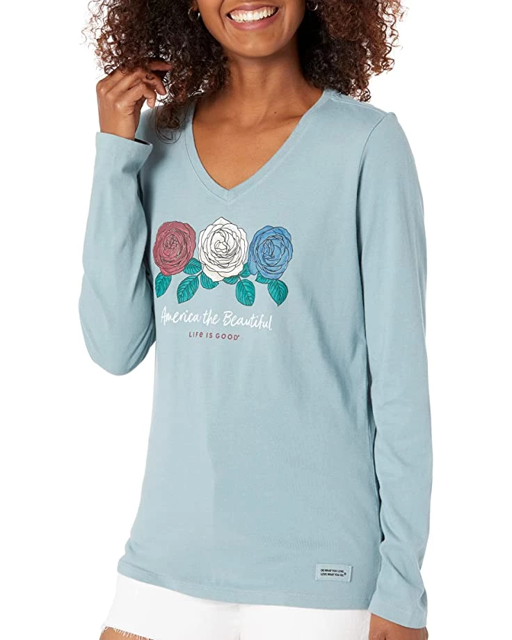 Life is Good Shirts & Tops America The Beautiful Long Sleeve Crusher™ Vee 5 Life is Good Shirts & Tops America The Beautiful Long Sleeve Crusher™ Vee - Image 3