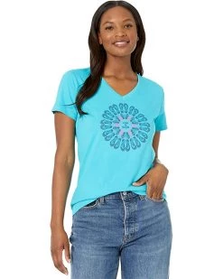 Life is Good Shirts & Tops Flip-Flop Mandala Crusher™ Vee -Life is Good Sales Store 81hKyA44m L. AC SR736920