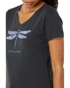 Life is Good Shirts & Tops Wildflower Dragonfly Crusher-Lite™ Vee -Life is Good Sales Store 81knvX9XQZL. AC SR736920