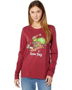 Life is Good Shirts & Tops Grinch and Max Snow Day Long Sleeve Tee
