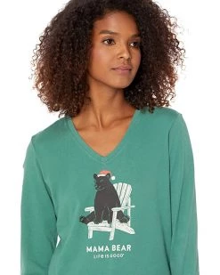 Life is Good Shirts & Tops Holiday Adirondack Bear Long Sleeve Crusher™ Vee 8 Life is Good Shirts & Tops Holiday Adirondack Bear Long Sleeve Crusher™ Vee -Life is Good Sales Store 81rYB97U5aL. AC SR736920