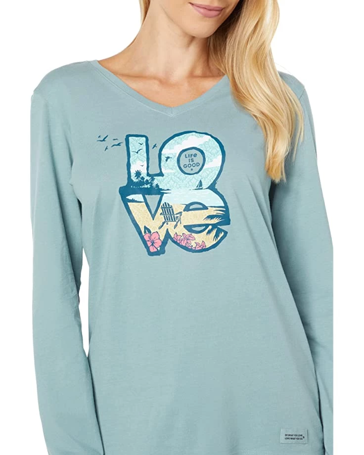 Life is Good Shirts & Tops Love Beach Lands Long Sleeve Crusher-Lite™ Tee 5 Life is Good Shirts & Tops Love Beach Lands Long Sleeve Crusher-Lite™ Tee - Image 3