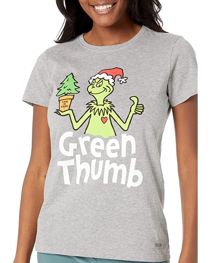 Life is Good Shirts & Tops Grinch Green Thumb Crusher™ Tee 5 Life is Good Shirts & Tops Grinch Green Thumb Crusher™ Tee - Image 3