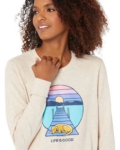 Life is Good Shirts & Tops Dock Dog Sunset Long Sleeve Crusher™ Tee -Life is Good Sales Store 81ukoikU2L. AC SR736920