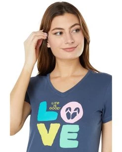 Life is Good Shirts & Tops Love Flip-Flops Crusher-Lite™ Vee -Life is Good Sales Store 81ypgEbmR0L. AC SR736920