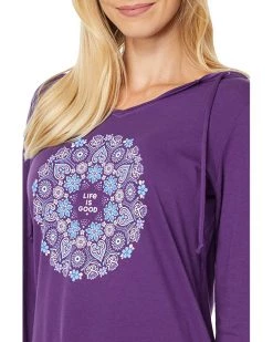 Life is Good Hoodies & Sweatshirts Wildflower Primal Mandala Long Sleeve Crusher-Lite™ Hooded Tee -Life is Good Sales Store 91QPMuau2LL. AC SR736920