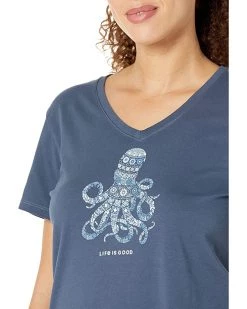Life is Good Shirts & Tops Beautiful Octopus Crusher™ Vee -Life is Good Sales Store 91aJ9oXQ7L. AC SR736920