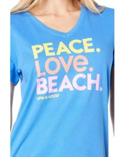 Life is Good Shirts & Tops Peace Love Beach Crusher™ Vee -Life is Good Sales Store 91ufveV1sEL. AC SR736920