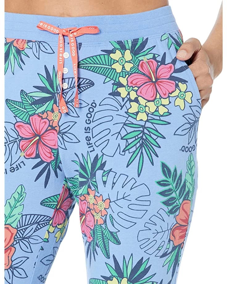 Life is Good Sleepwear Tropical Hibiscus Snuggle Up Sleep Joggers 5 Life is Good Sleepwear Tropical Hibiscus Snuggle Up Sleep Joggers - Image 3